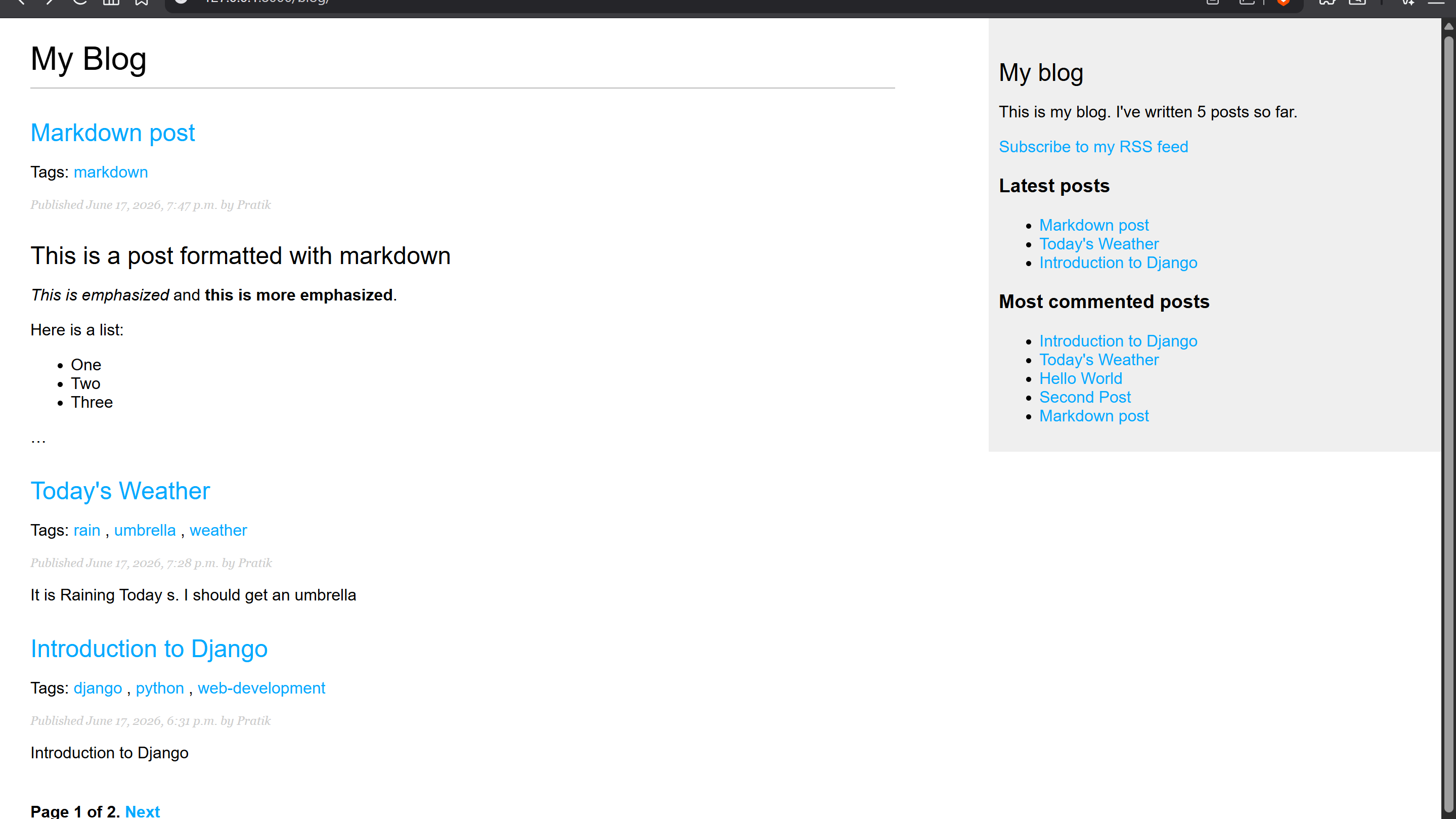 Blog Application